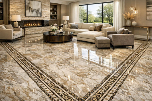 Elevate Spaces with Luxurious Living Room Tile Floors - Zicana Boutique