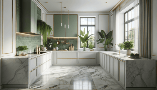 Elevate Spaces with Luxurious Porcelain Slabs Green Surfaces - Zicana Boutique