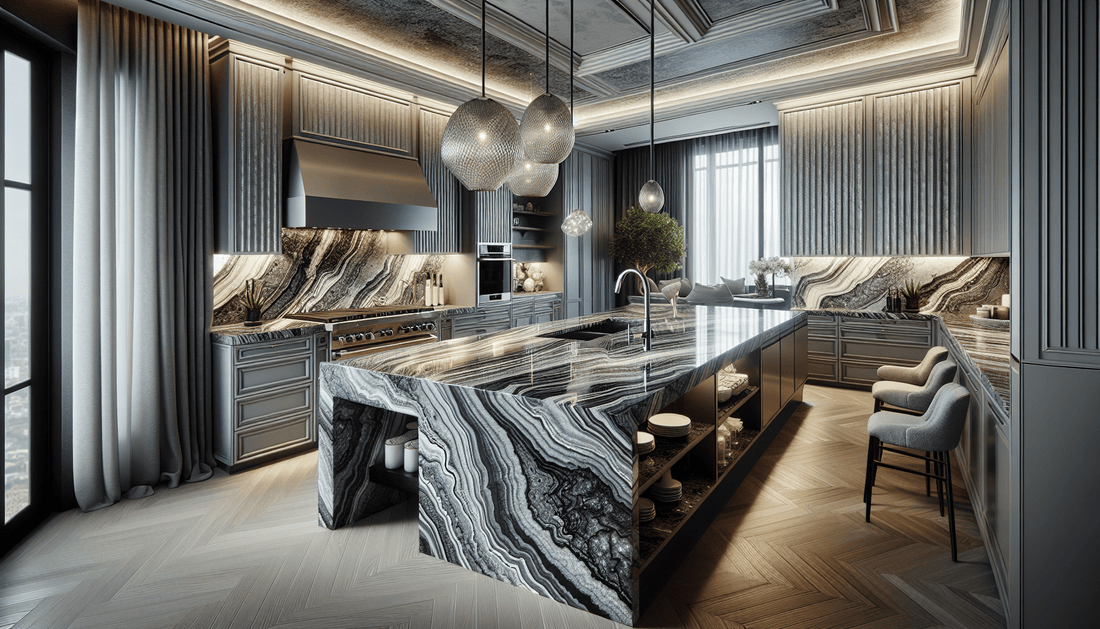 Elevate Spaces with Luxury Silver Wave Granite Countertops - Z Boutique by Marble Couture