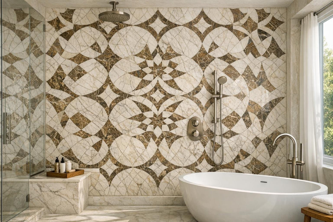 Elevate Spaces with Movara Teesh Marble Mosaics - Zicana Boutique