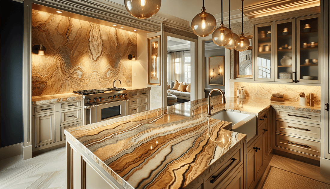 Elevate Spaces with New Venetian Gold Granite by MSI - Z Boutique by Marble Couture