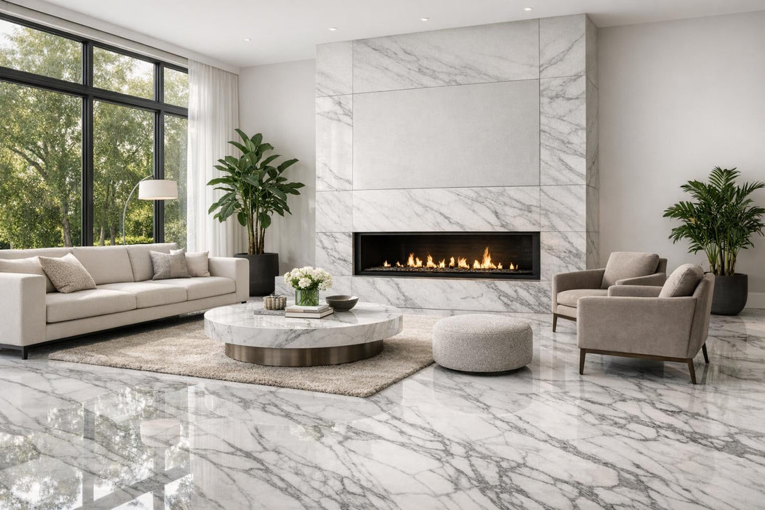 Elevate Spaces with Olympian White Marble from Zicana Boutique - Zicana Boutique