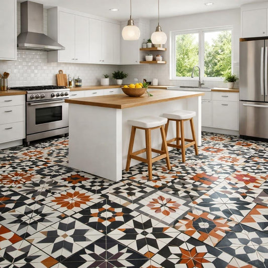 Elevate Spaces with Patterned Floor Tile Solutions - Zicana Boutique