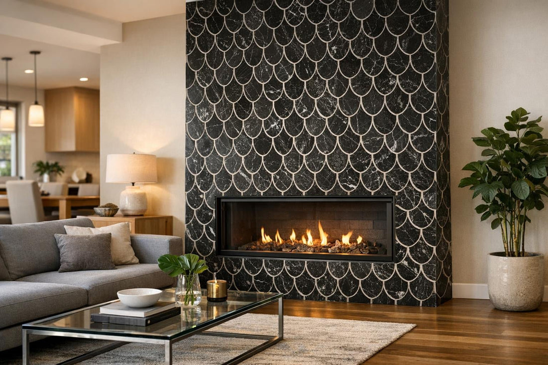 Elevate Spaces with Penny Lane Nero Marble Mosaic - Zicana Boutique