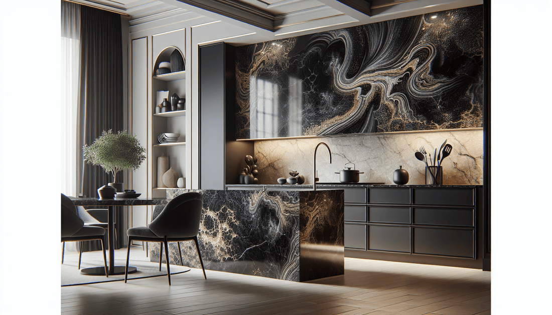 Elevate Spaces with Premium Cosmic Black Granite Slabs - Z Boutique by Marble Couture