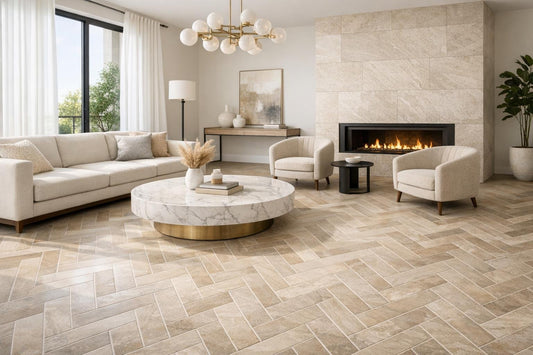 Elevate Spaces with Premium Herringbone Floor Tile Designs - Zicana Boutique