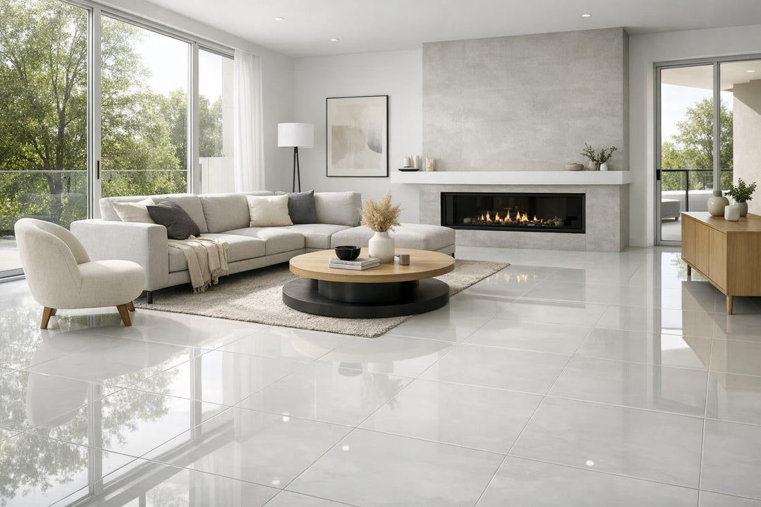 Elevate Spaces with Premium White Floor Tiles - Zicana Boutique