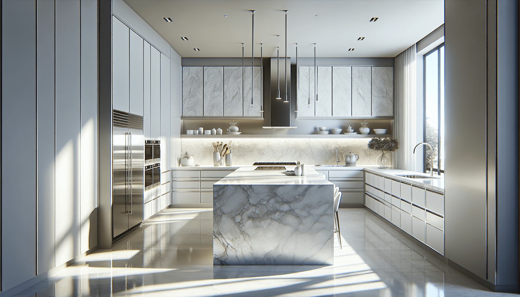 Elevate Spaces with Premium White Quartzite Countertops – Zicana Boutique