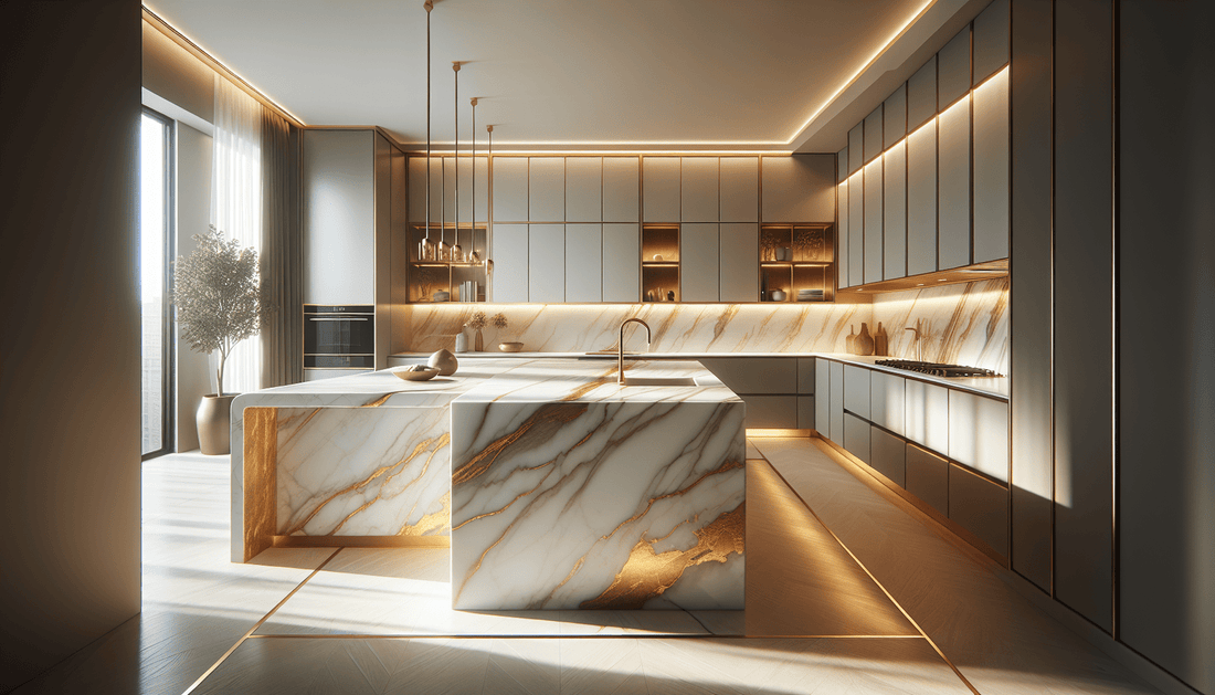 Elevate Spaces with Silestone Calacatta Gold Suede’s Timeless Elegance - Z Boutique by Marble Couture