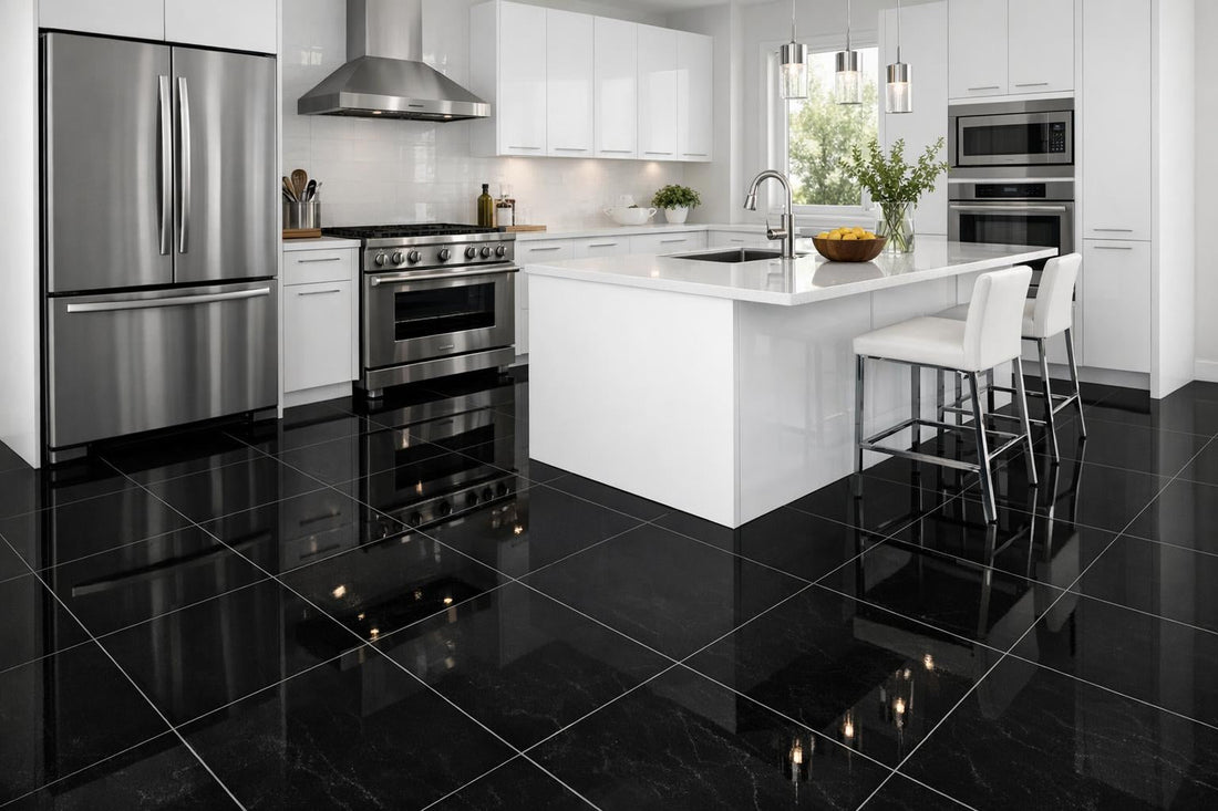 Elevate Spaces with Solid Black Tile - Artistic Tile - Zicana Boutique