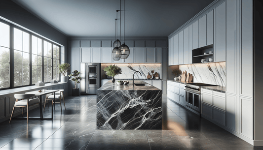 Elevate Spaces with Sophisticated Dark Grey Marble Countertops - Z Boutique by Marble Couture