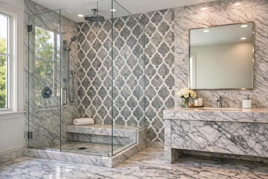 Elevate Spaces with Tangle Gris Amiri Marble Mosaic - Zicana Boutique