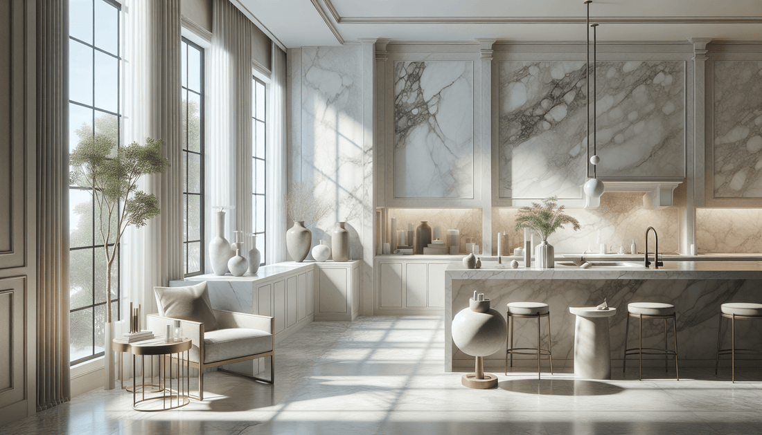 Elevate Spaces with Timeless Olympian White Marble Elegance - Z Boutique by Marble Couture