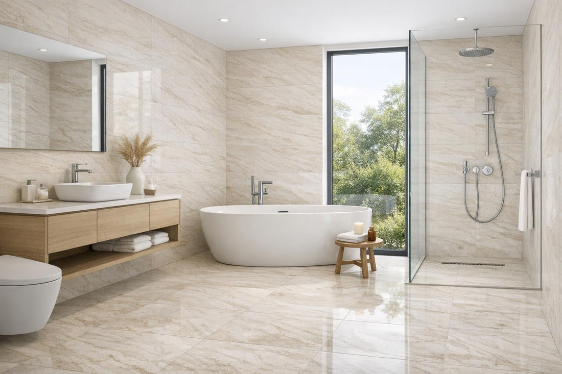 Elevate Spaces with Travertino White Raphael Porcelain - Zicana Boutique