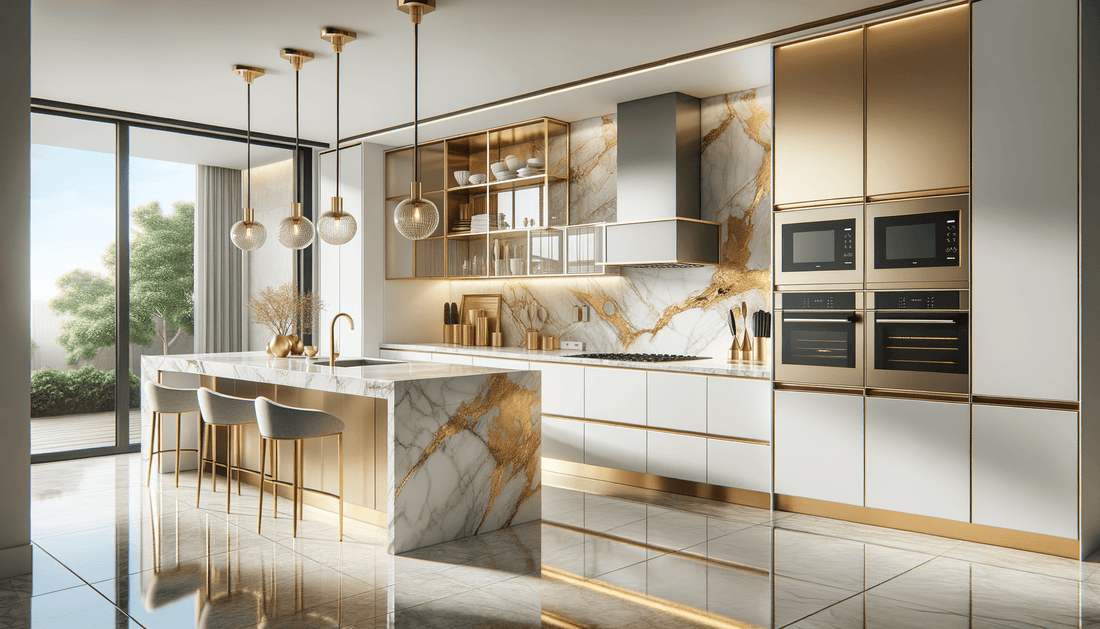 Elevate Spaces with Vicostone Quartz Misterio Gold Elegance - Zicana Boutique