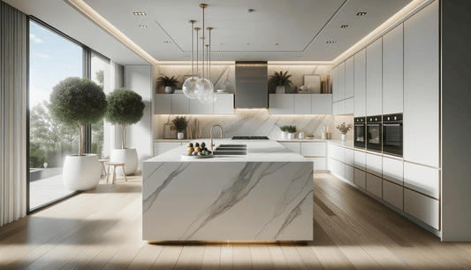 Elevate Spaces with Vicostone Quartz Olympus White Elegance - Zicana Boutique