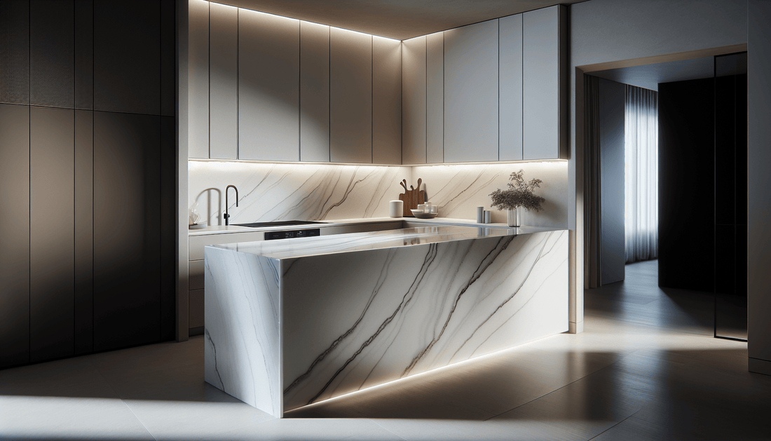 Elevate Spaces with White Aurora Quartz Countertop Luxury - Z Boutique by Marble Couture