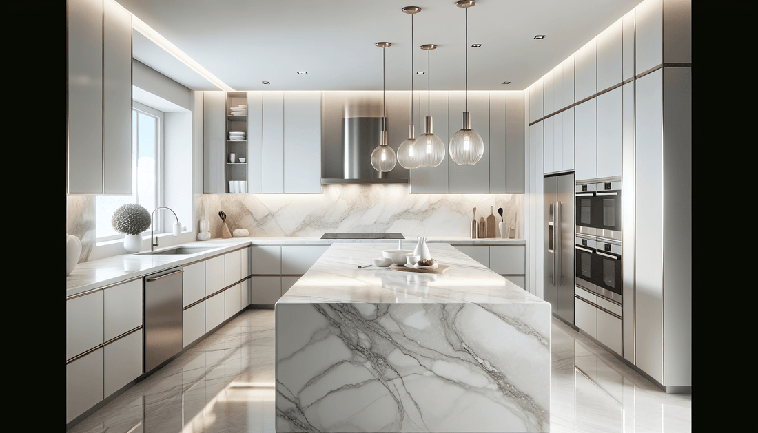 Elevate Spaces with White Lux Quartzite Countertops - Zicana Boutique