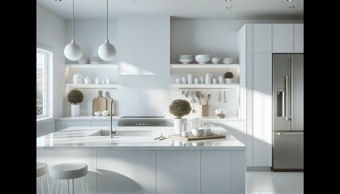 Elevate Spaces with White Quartz Countertops and Backsplashes - Zicana Boutique