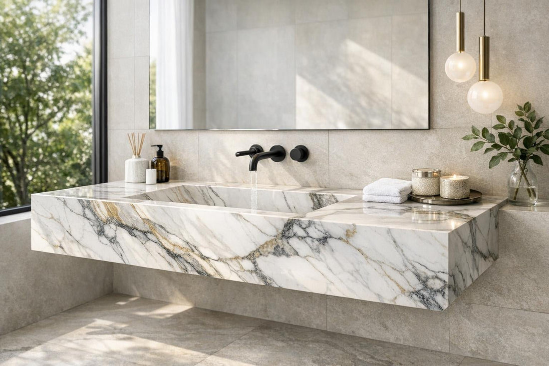 Elevate Spaces with Wish (L) Floating Sinks - Marble Couture - Zicana Boutique