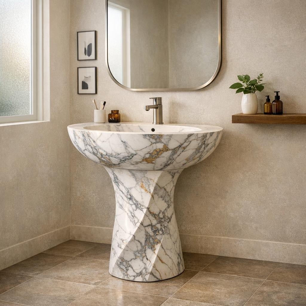 Elevate Spaces with Wonder 70 Pedestal Sink Zicana Boutique - Zicana Boutique