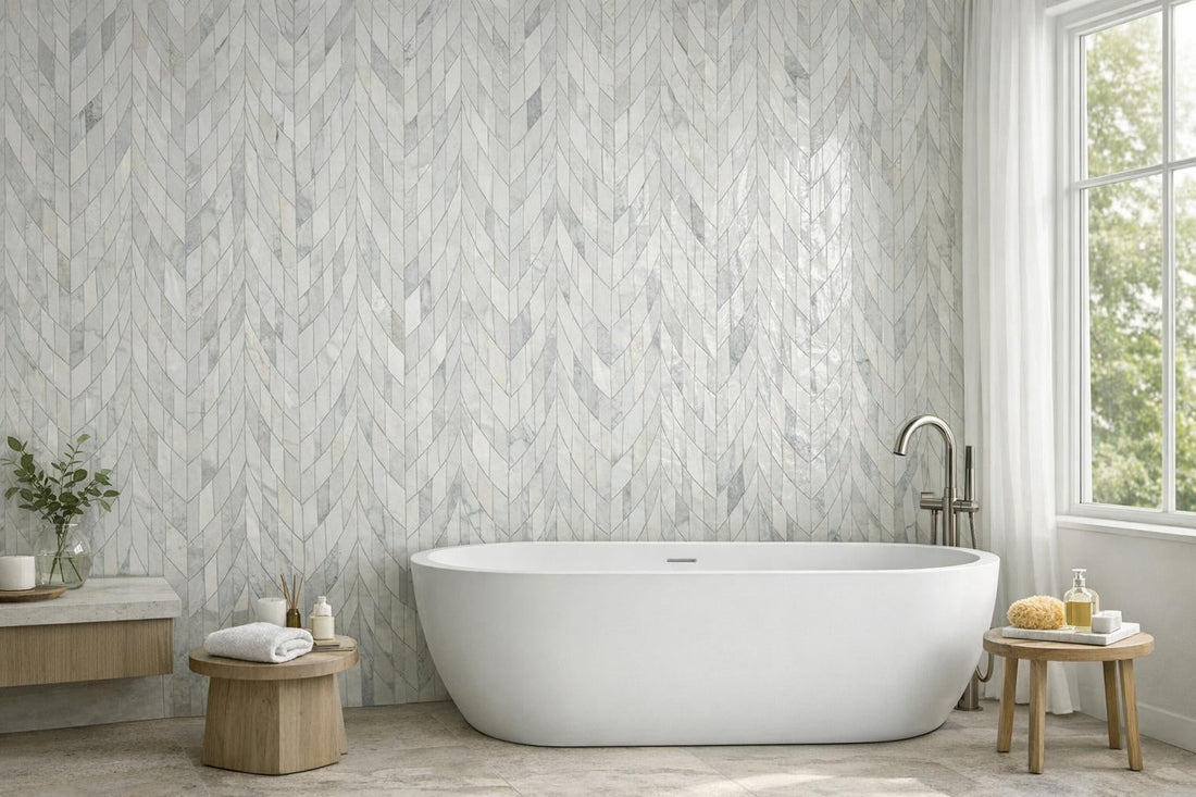 Elevate Spaces with Xanadu Falls Bianco Dolomiti Tile - Zicana Boutique