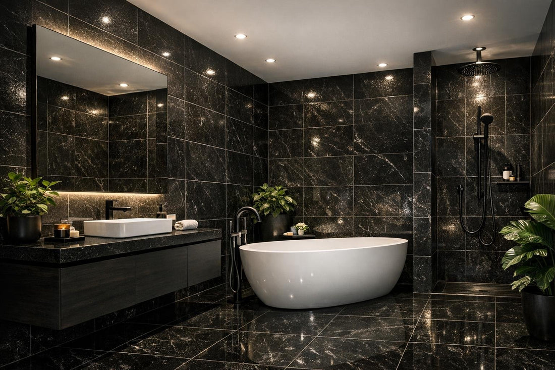 Elevate Spaces with Zicana's Bathroom Black Tile Solutions - Zicana Boutique