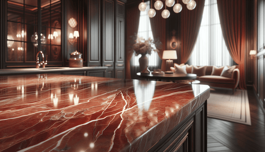 Elevate Spaces with Zicana's Luxurious Red Marble Countertops - Z Boutique by Marble Couture