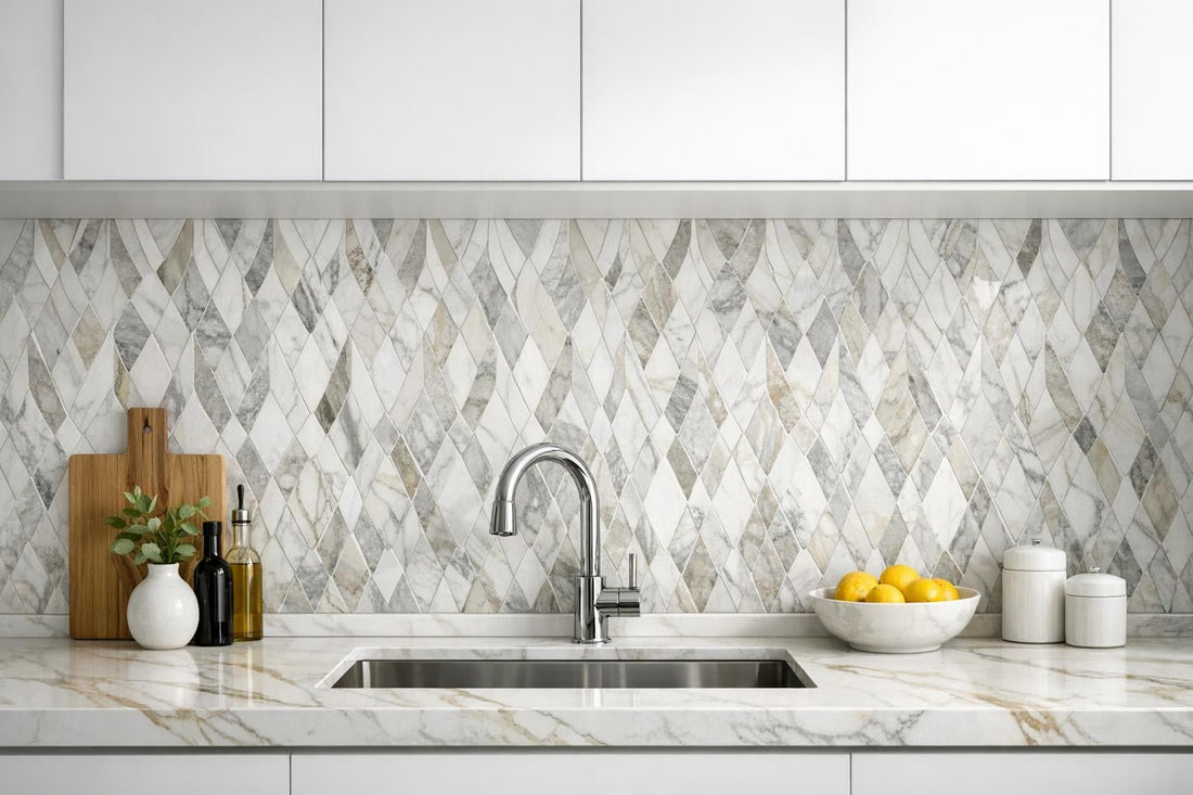 Elevate Spaces with Zicana’s Tonal Marquet Waterjet Mosaic - Zicana Boutique
