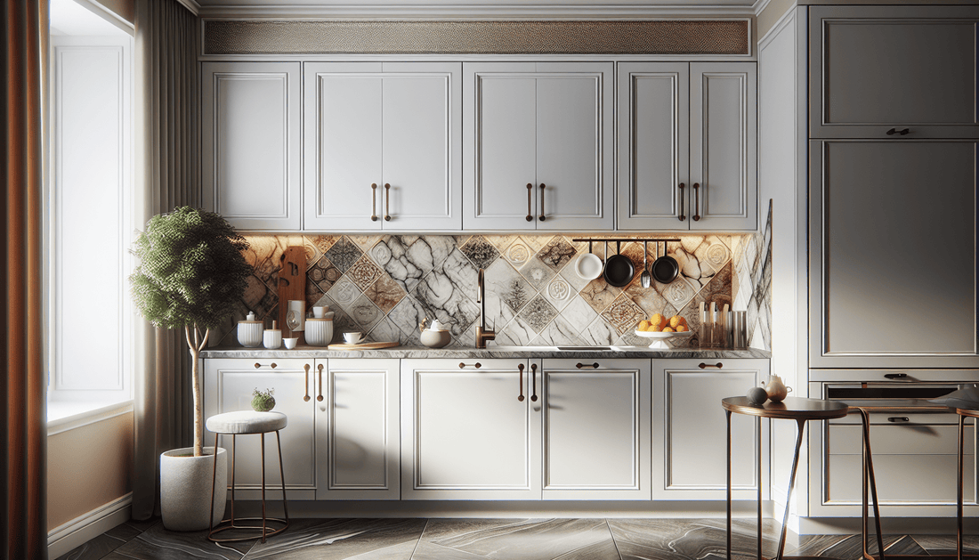 Elevate White Kitchen Cabinets with Granite Countertops Solutions - Z Boutique by Marble Couture