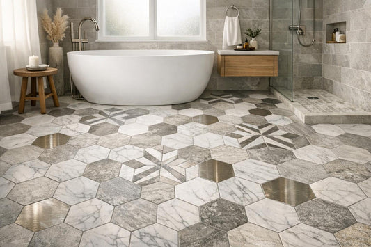 Elevate Your Bath: Inspiring Tile Floor Ideas - Zicana Boutique