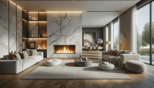 Elevate Your Fireplace Design with Porcelain Slabs Elegance - Zicana Boutique