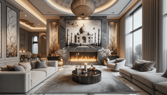 Elevate Your Fireplace with Taj Mahal Quartzite Elegance - Zicana Boutique