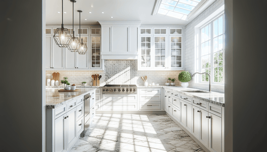 Elevate Your Kitchen: White Cabinets with Granite Countertops - Z Boutique by Marble Couture