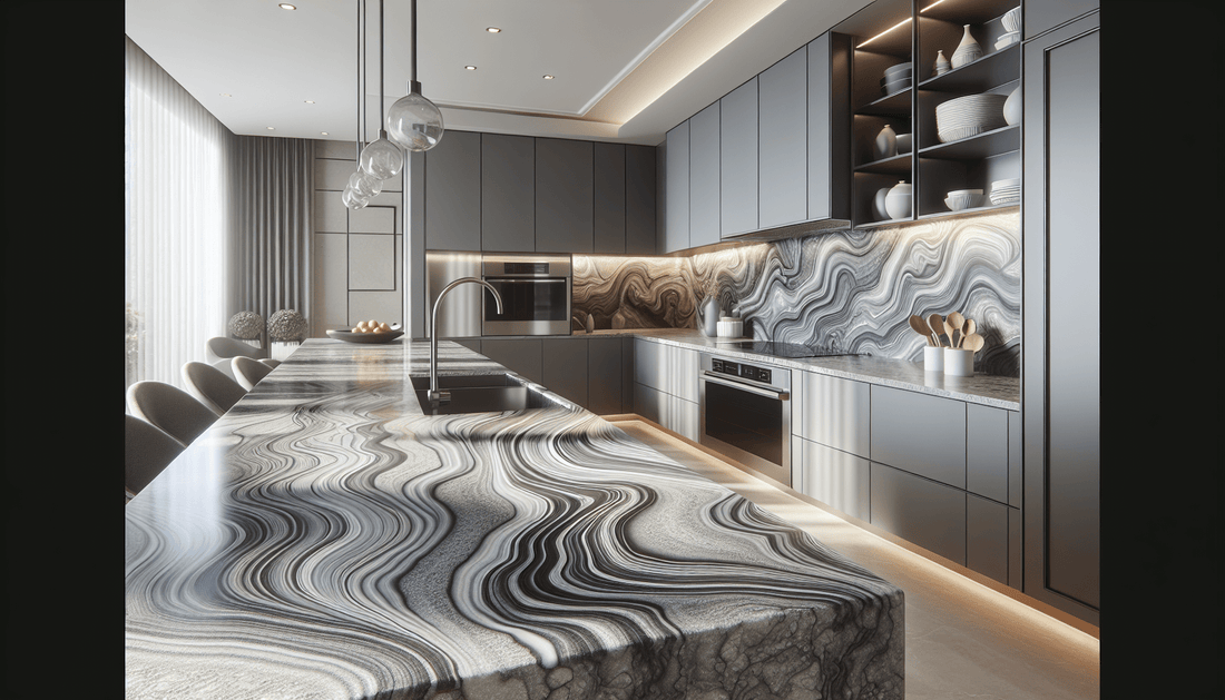 Elevate Your Space with Gray Wave Granite Countertops - Z Boutique by Marble Couture