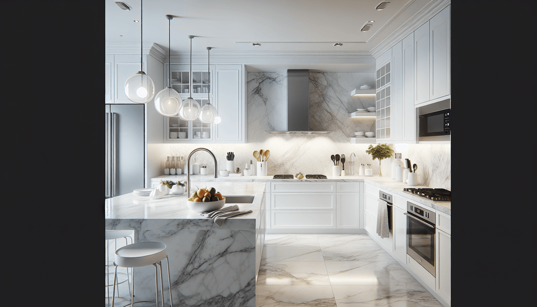 Elevate Your White Kitchen with Luxurious Marble Countertops - Z Boutique by Marble Couture