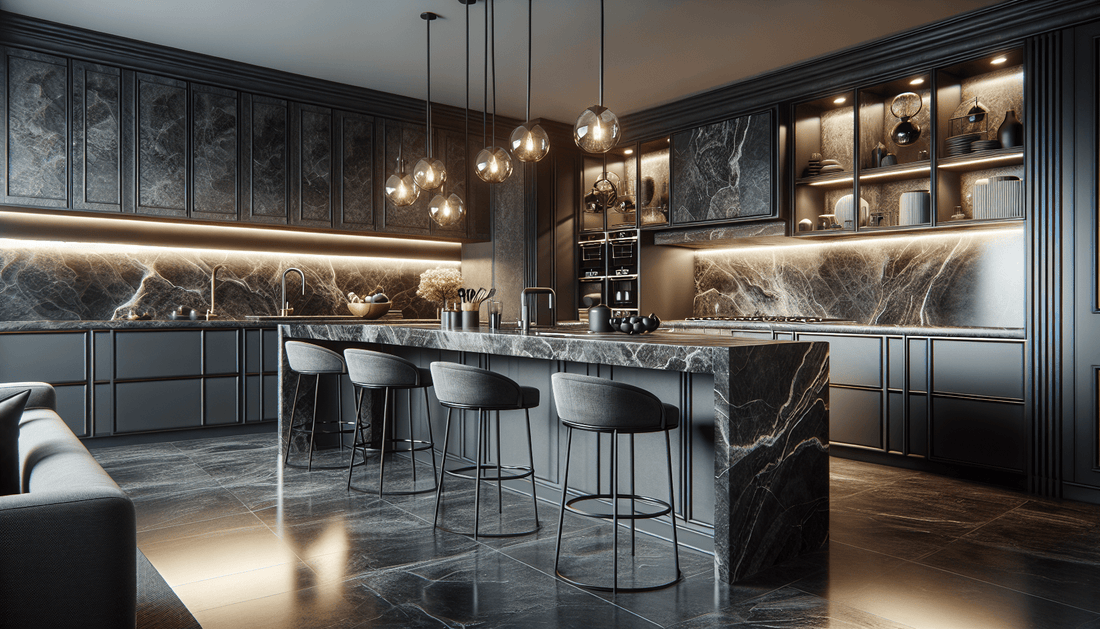 Enhance Elegance with Dark Grey Granite Countertops for Luxurious Spaces - Zicana Boutique