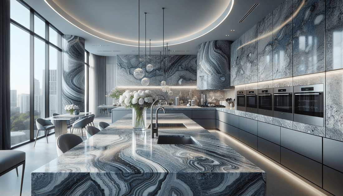 Enhance Elegance with Ice Blue Granite Countertops - Z Boutique by Marble Couture