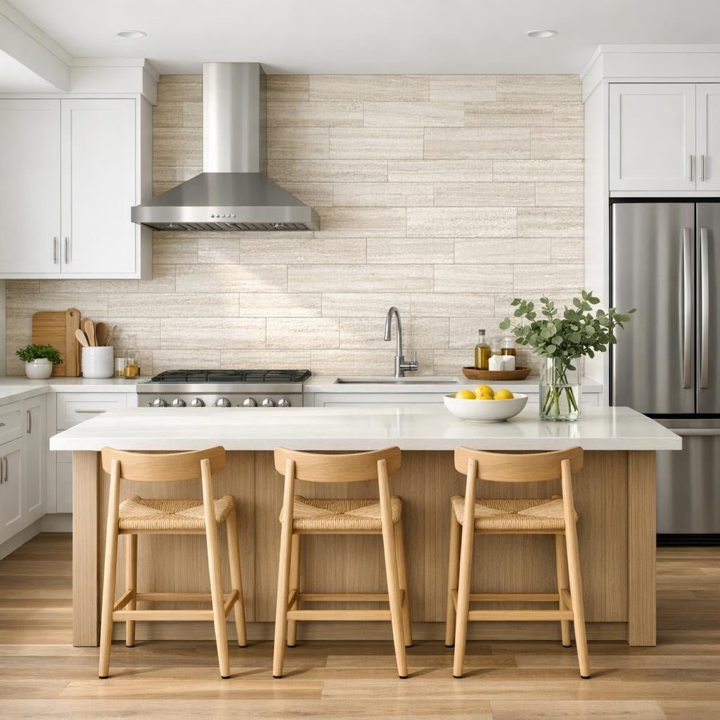 Enhance Interiors with Raked Jerusalem Pearl Field Tile - Zicana Boutique