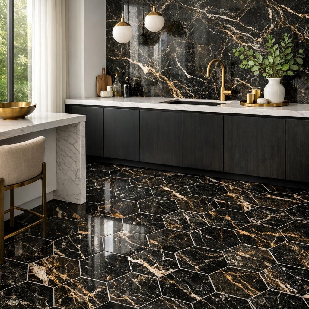 Enhance Interiors with St. Laurent Marble Hexagon - Zicana - Zicana Boutique