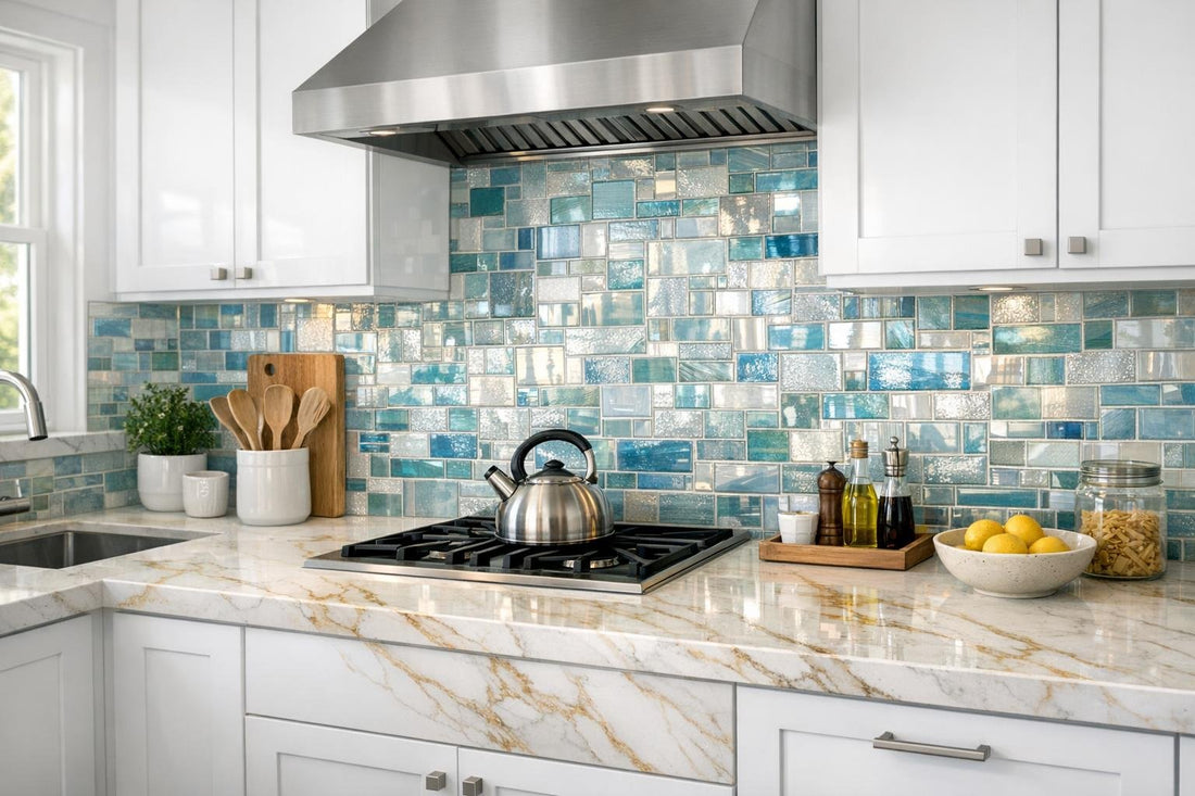 Enhance Spaces: Backsplash with Glass Tiles Expertise - Zicana Boutique