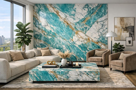 Enhance Spaces: Calacatta Turquoise Marble - Zicana Boutique - Zicana Boutique
