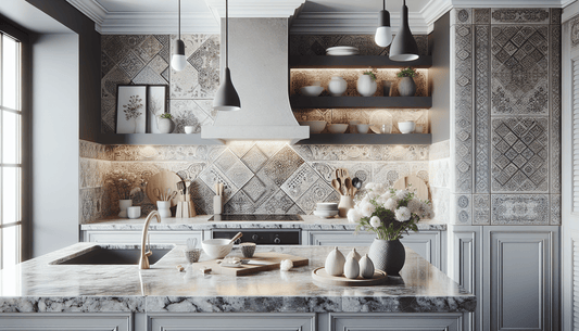 Enhance Spaces: Granite Countertop with Tile Backsplash Solutions - Z Boutique by Marble Couture