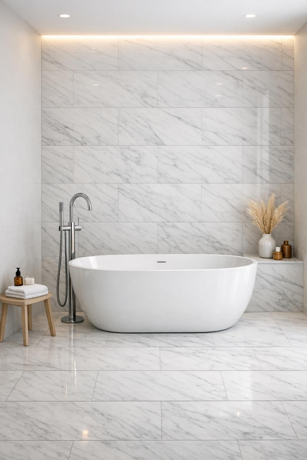 Enhance Spaces with Bianco Dolomiti Marble Field Tile - Zicana Boutique