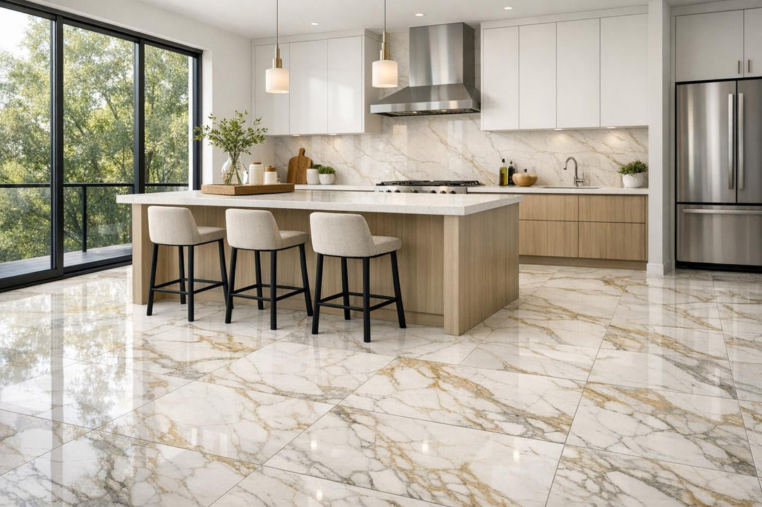 Enhance Spaces with Calacatta Gold Marble Tile 24"x24" - Zicana Boutique