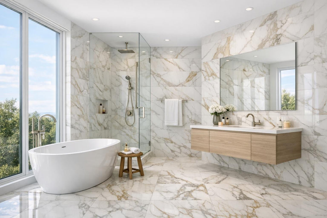 Enhance Spaces with Calacatta Michael Angelo Marble Tiles - Zicana Boutique