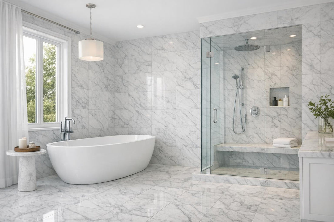 Enhance Spaces with Carrara Marble Field Tile - Zicana Boutique - Zicana Boutique