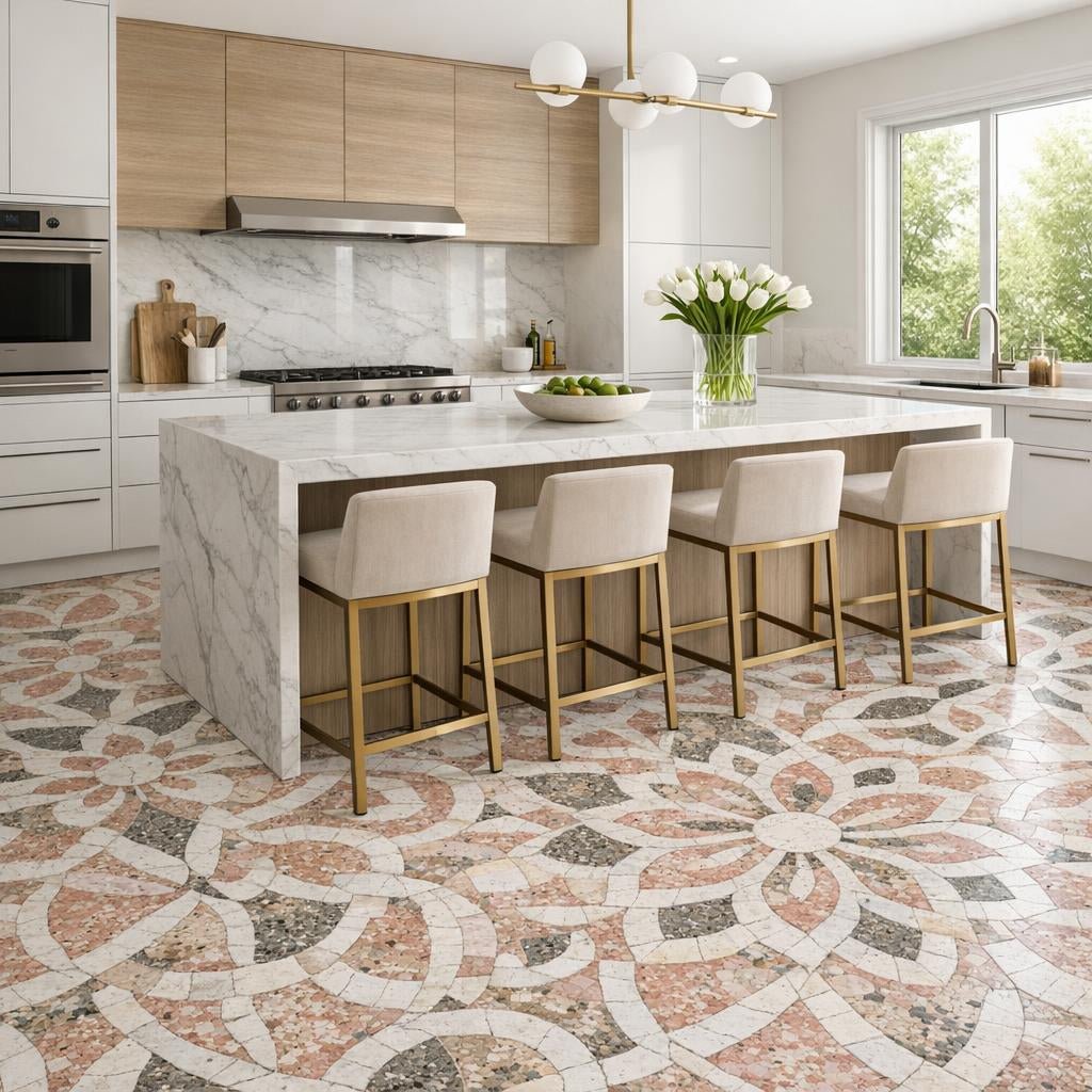 Enhance Spaces with Decova Aldo Rosa Terrazo Mosaic - Zicana Boutique