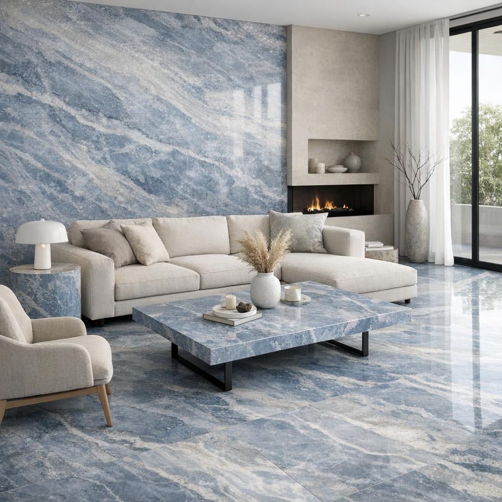 Enhance Spaces with Elegant Calcite Blue Stone Solutions - Zicana Boutique
