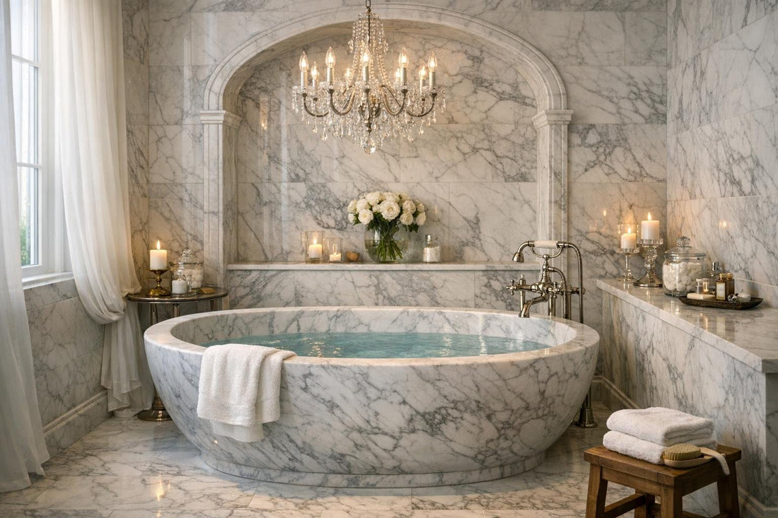Enhance Spaces with Elegant Marble Bathtub Tile Solutions - Zicana Boutique